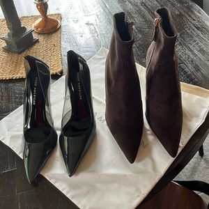 Good American bundle Cinderella pumps and suede bootie